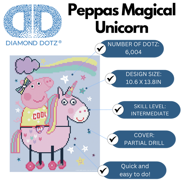 Diamond Dotz Peppa's Magical Unicorn Peppa Pig - 10.6 x 13.8 in