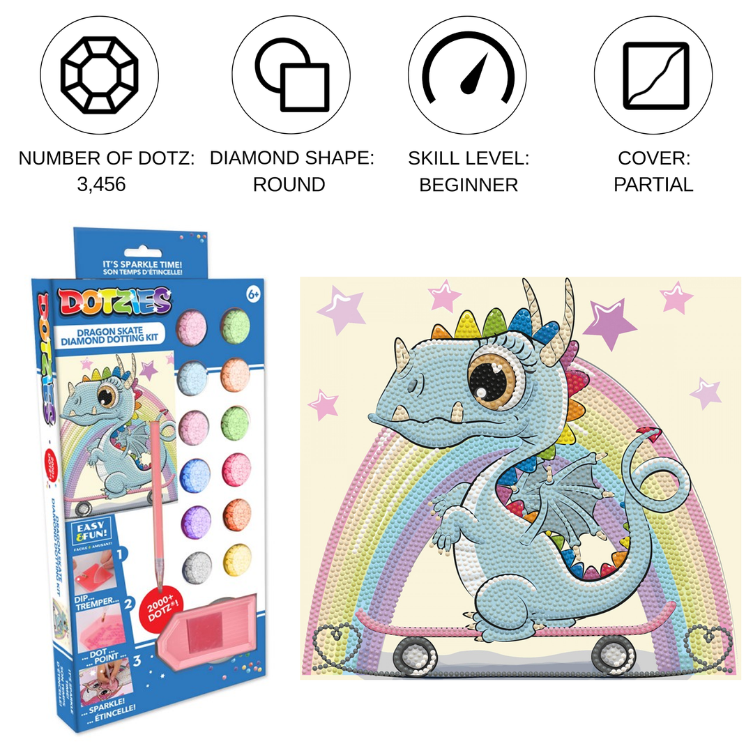 Diamond Dotz Dragon Skate - 9.8 x 9.1 in