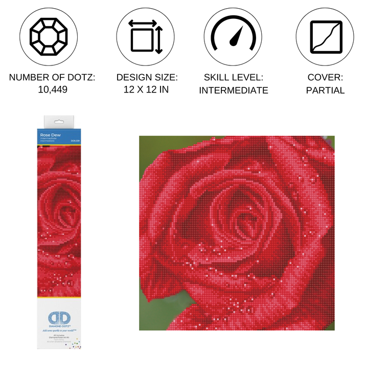 Diamond Dotz Rose Dew - 12 x 12 in