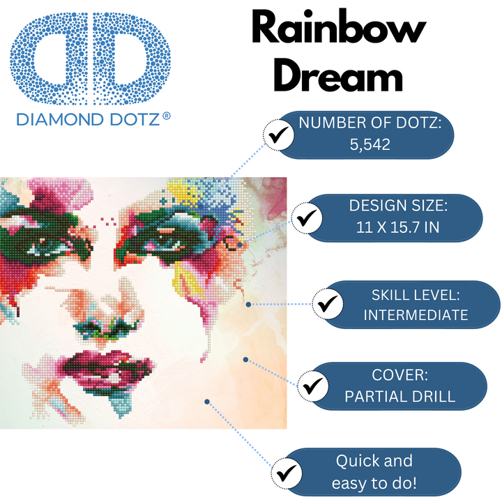 Diamond Dotz Rainbow Dream - 15.7 x 11 in