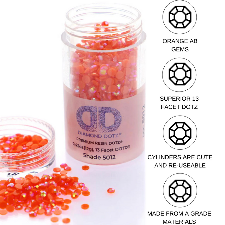 Diamond Dotz 2.8MM 12G DOTZ Cylinder - Orange AB