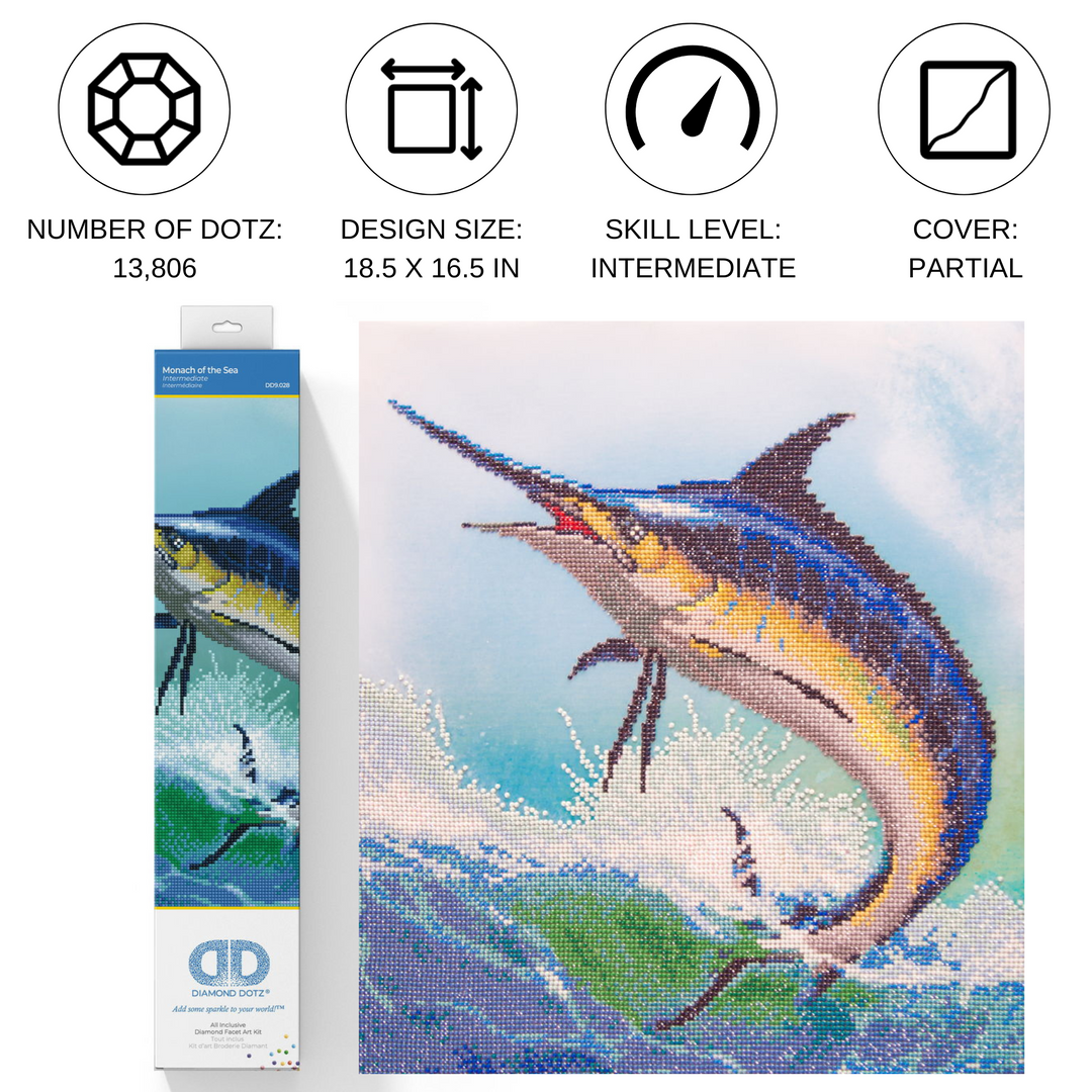 Diamond Dotz Monarch of the Sea - 16.5" x 18.5"