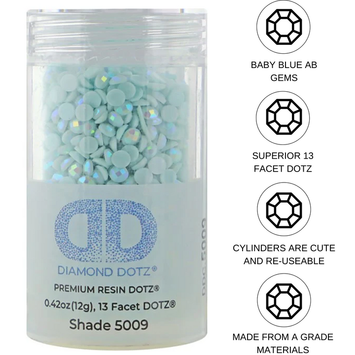 Diamond Dotz 2.8MM 12G DOTZ Cylinder - Baby Blue AB
