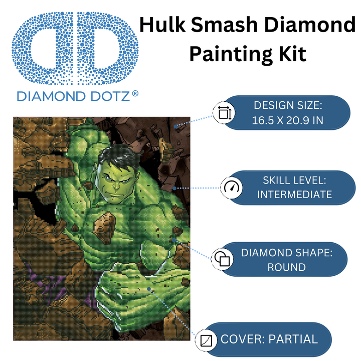 Diamond Dotz Marvel Hulk Smash - 16.5 x 20.9 in