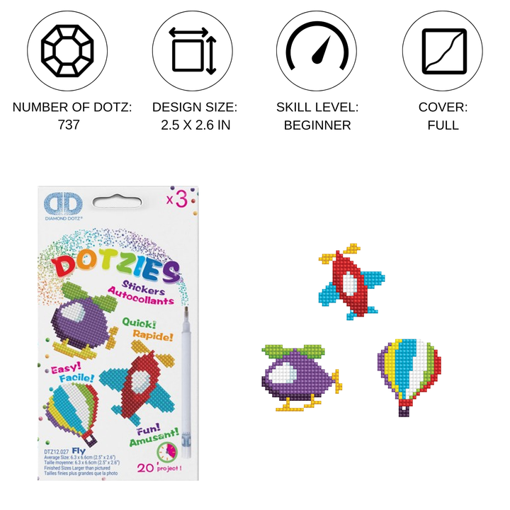 Diamond Dotz Fly - DOTZIES Stickers Kit