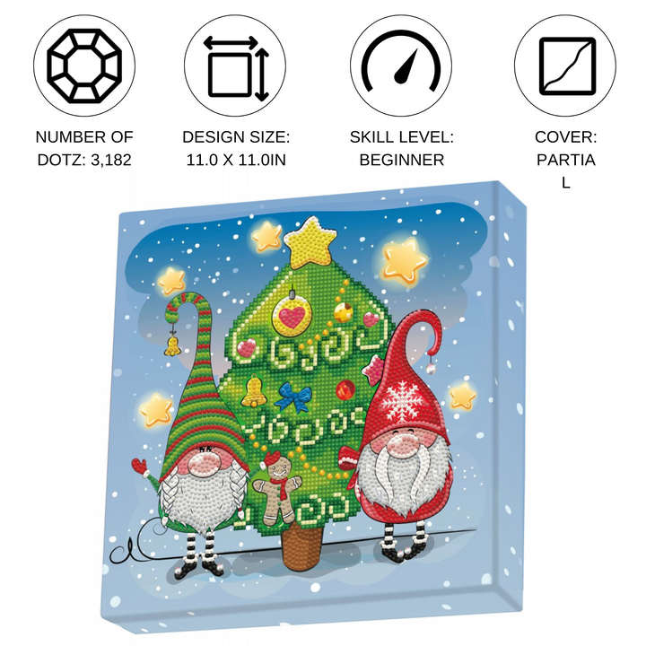 Diamond Dotz Christmas Elves - 11 x 11 in