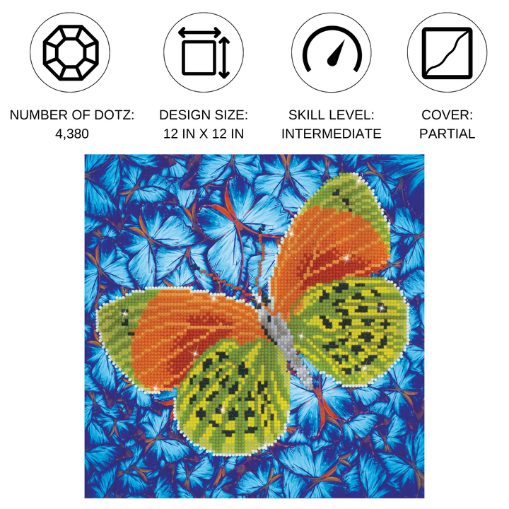 Diamond Dotz Flutterby Earth - 12 x 12 in