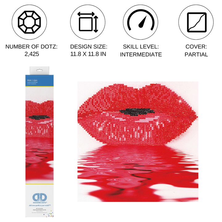 Diamond Dotz Hot Lips - 11.8 x 11.8 in