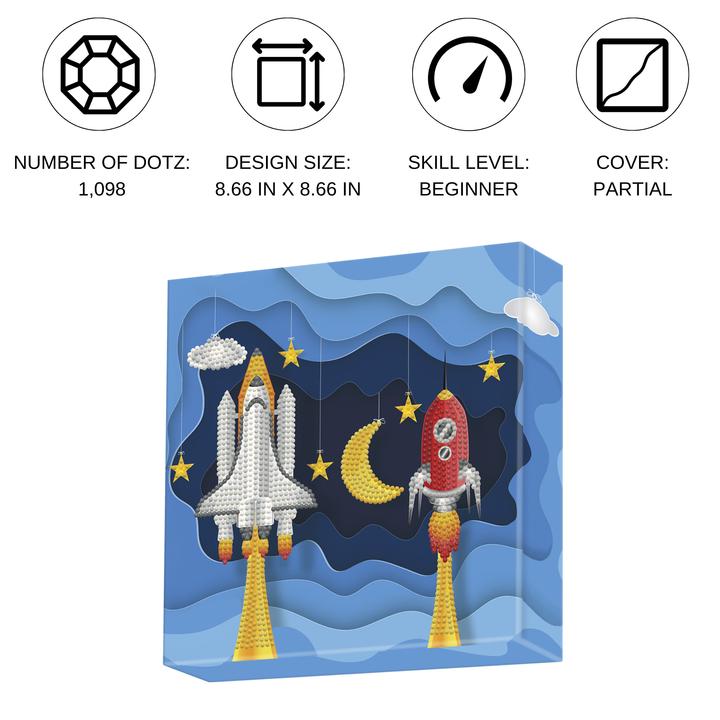 Diamond Dotz Decorative Box Spaced Out - 8.7" x 8.7"