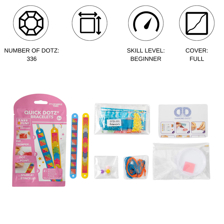 Diamond Dotz Neon Bracelets Kit - 0.6" x 5.5"