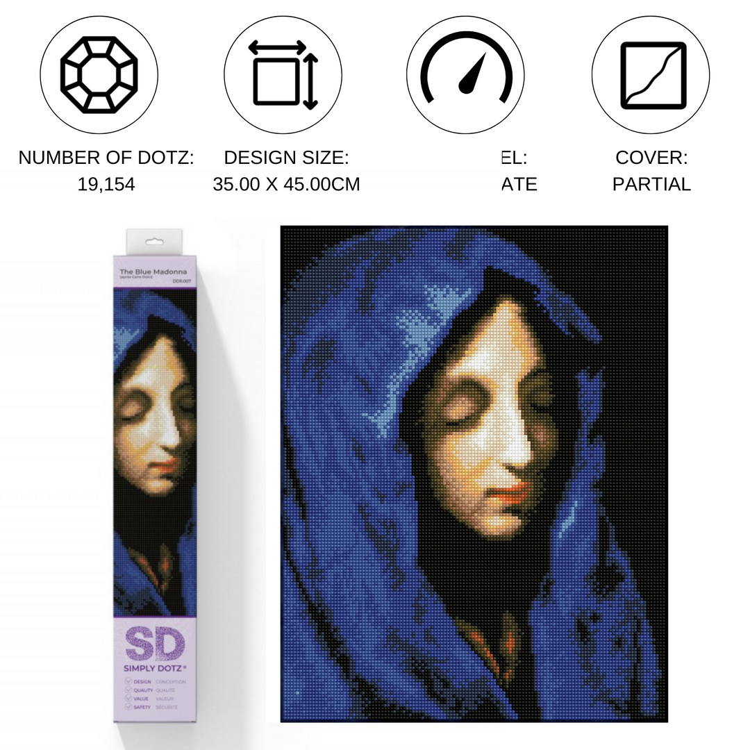 Diamond Dotz The Blue Madonna (apres Carlo Dolci) - 13.78 x 17.72 in