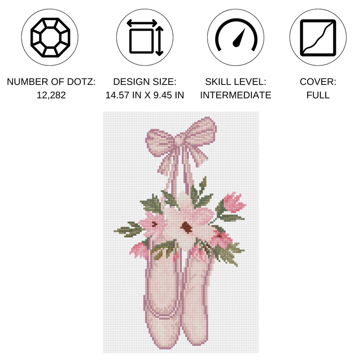 Diamond Dotz Ballet Slippers - 9.45 x 14.57 in