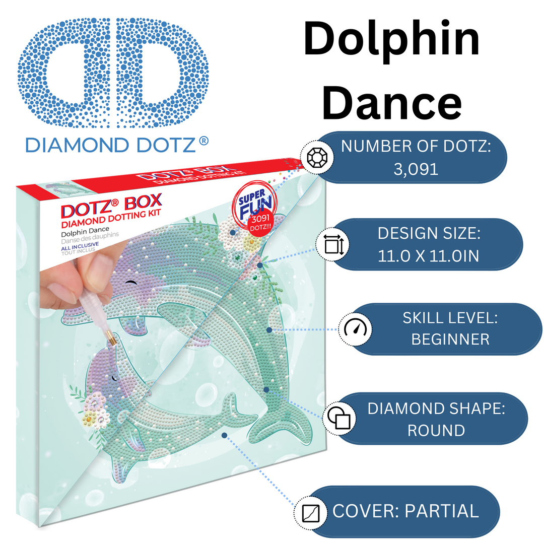 Diamond Dotz Dolphin Dance - 15.7 x 19.7 in