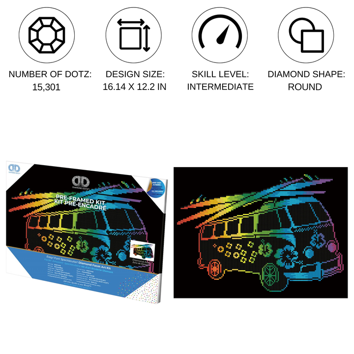 Diamond Dotz Cool Combi with Frame - 16.14 x 12.2 in