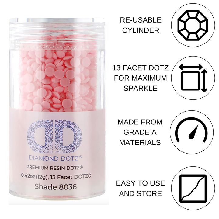 Diamond Dotz 2.8MM 12G DOTZ Cylinder - Mid Pink