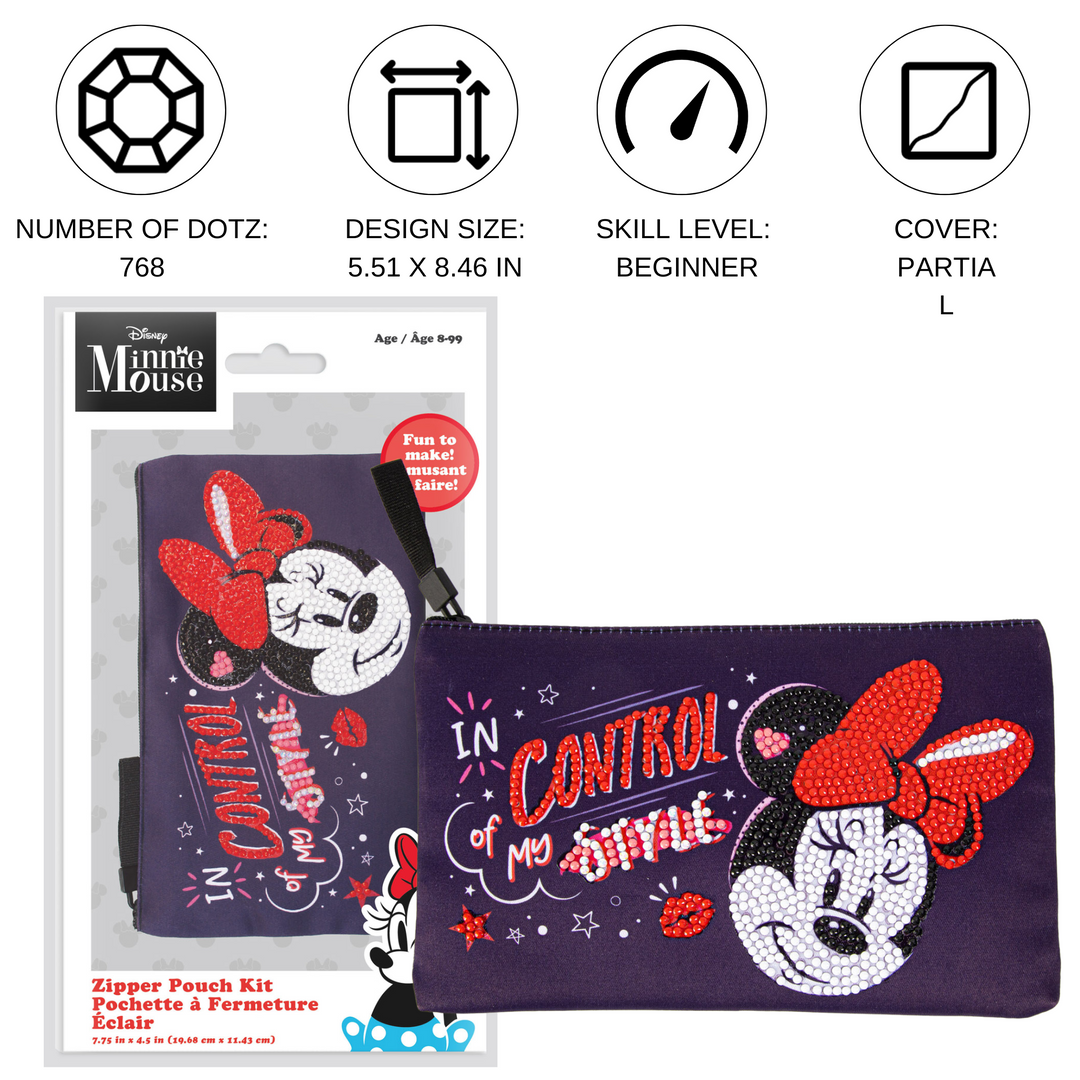 Diamond Dotz Disney Minnie Style Dotzies Pouch Kit - 7.75 x  4.5 in