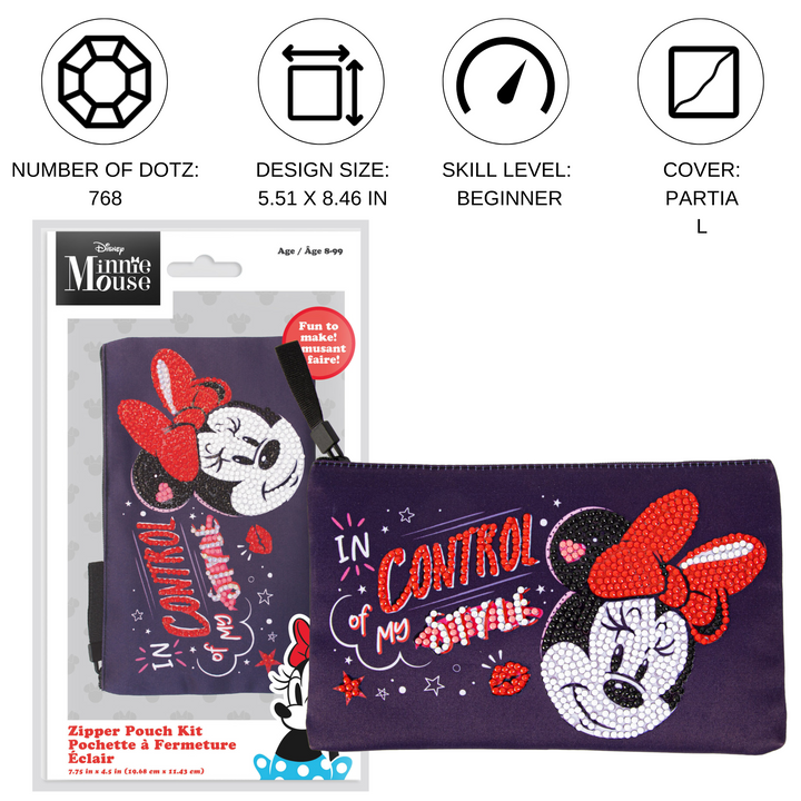 Diamond Dotz Disney Minnie Style Dotzies Pouch Kit - 7.75 x  4.5 in