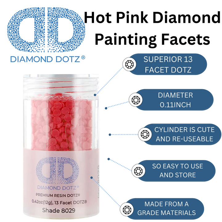 Diamond Dotz 2.8MM 12G DOTZ Cylinder - Hot Pink