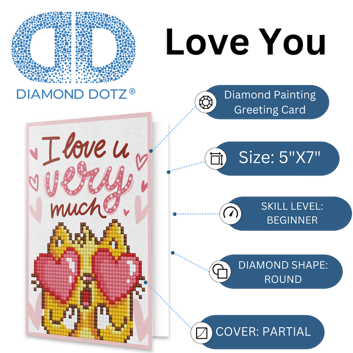 Diamond Dotz Love You Greeting Card