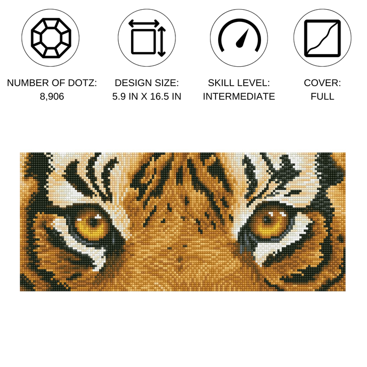 Diamond Dotz Tiger Spy - 16.5 x 5.9 in