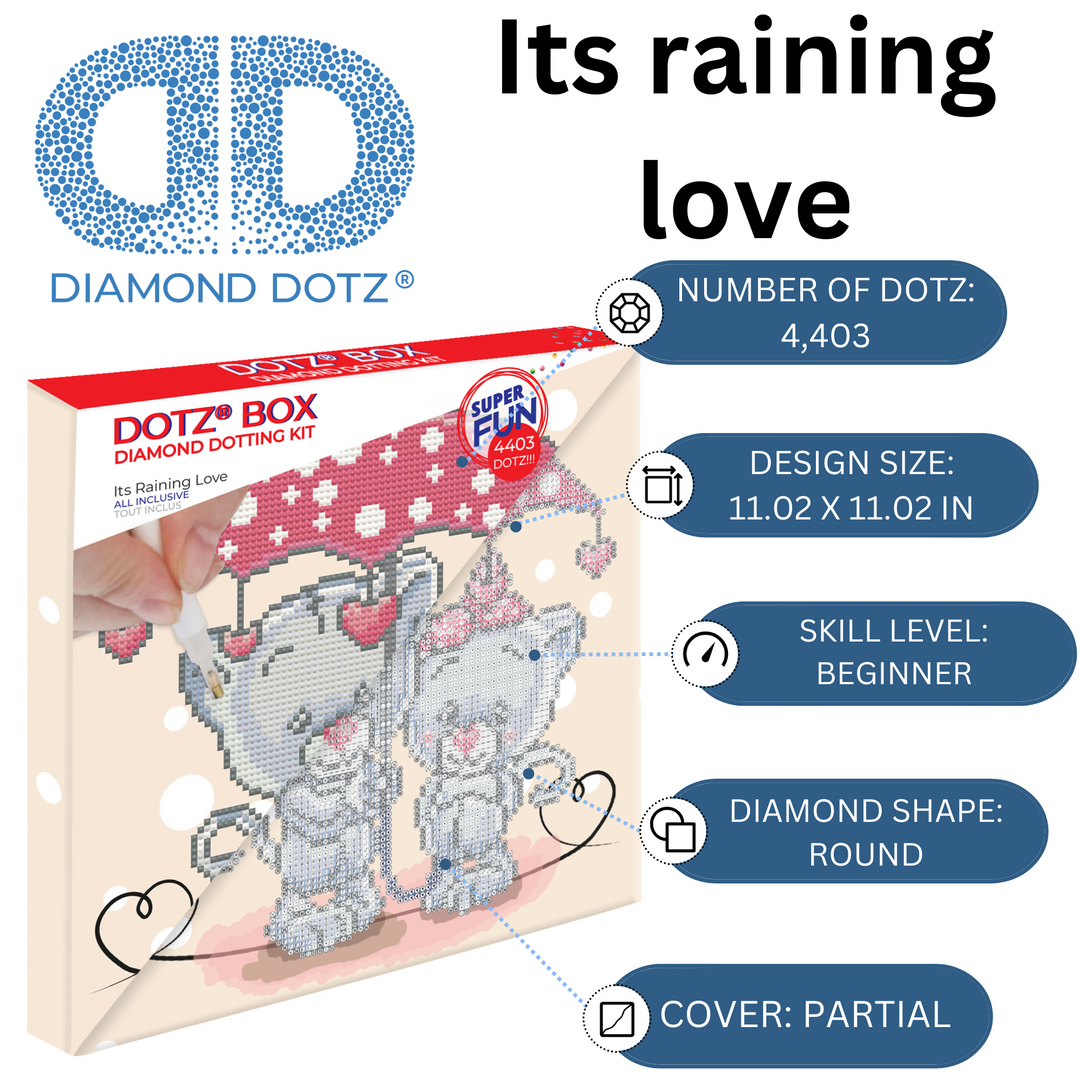 Diamond Dotz It's Raining Love - 6.3 x 6.3 in