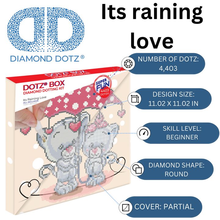 Diamond Dotz It's Raining Love - 6.3 x 6.3 in