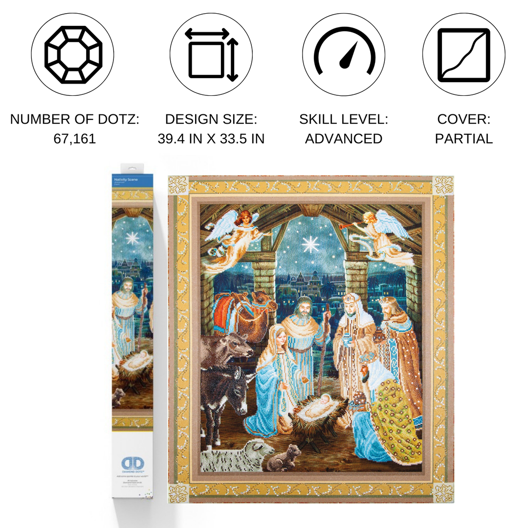 Diamond Dotz Nativity Scene - 39.4 x 33.5 in
