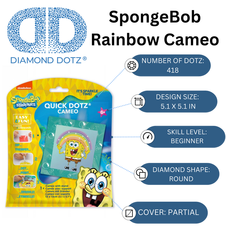 Diamond Dotz SpongeBob Rainbow Cameo - 5.1 x 5.1 in