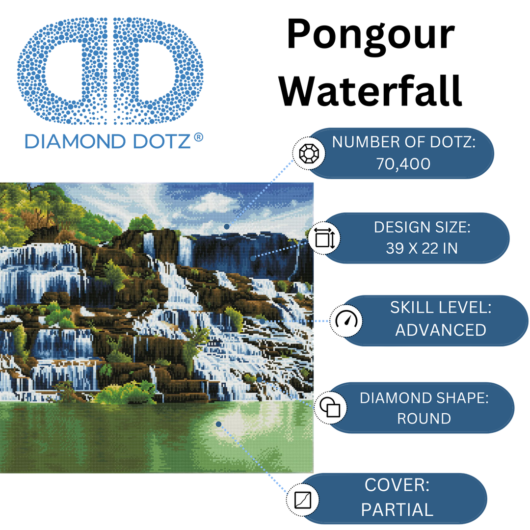 Diamond Dotz Pongour Waterfall - 39 x 22 in