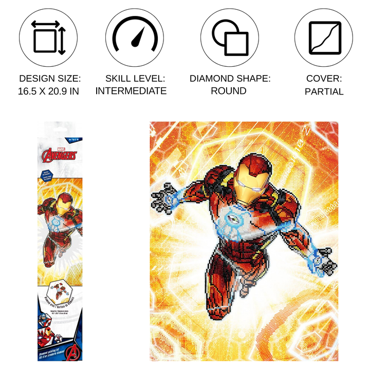 Diamond Dotz Marvel  Iron Man Blast Off - 16.5 x 20.9 in
