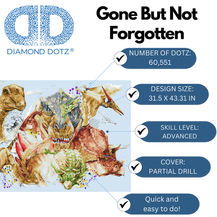 Diamond Dotz Gone But Not Forgotten - 43.31 x 31.5 in