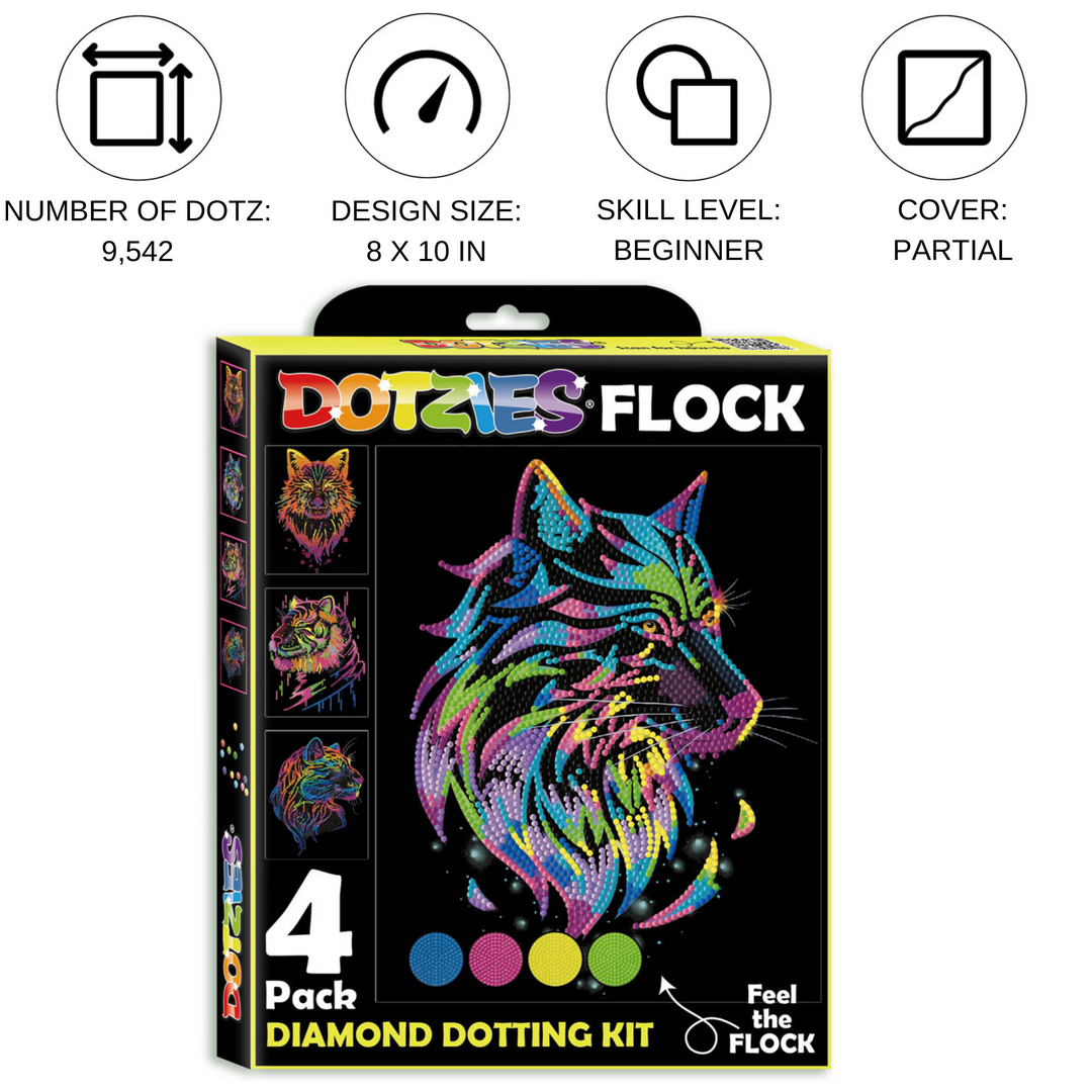 Diamond Dotz Neon Flock Wild - 10.0" x 8.0"
