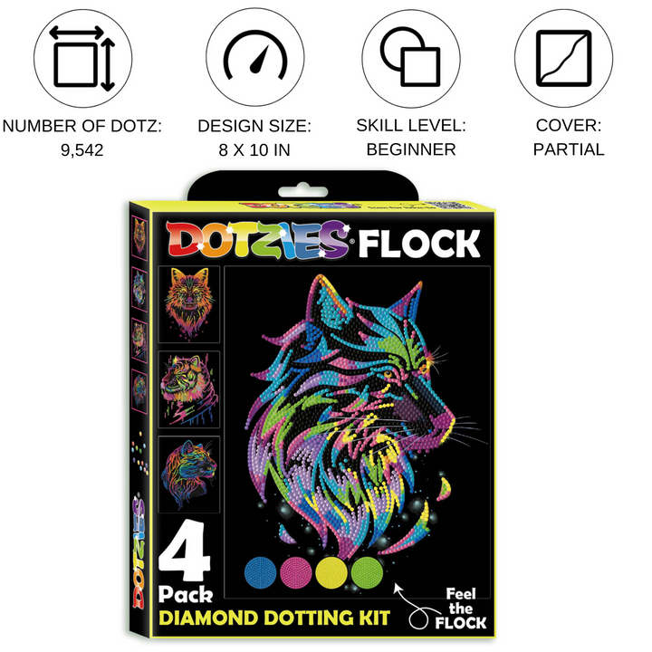 Diamond Dotz Neon Flock Wild - 10.0" x 8.0"