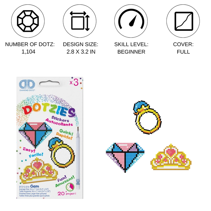 Diamond Dotz Gem - DOTZIES Stickers Kit