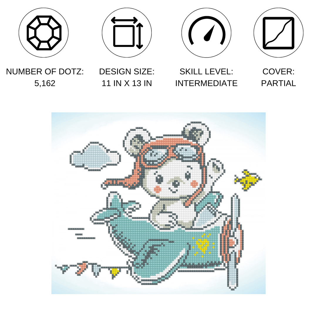 Diamond Dotz Aero Bear - 13 x 11 in