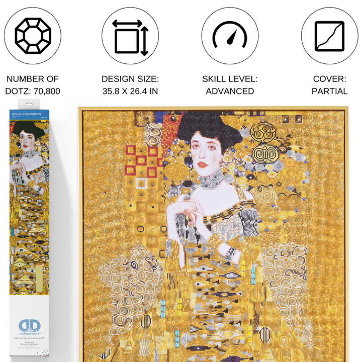 Diamond Dotz Woman In Gold - 26.4 x 35.8 in