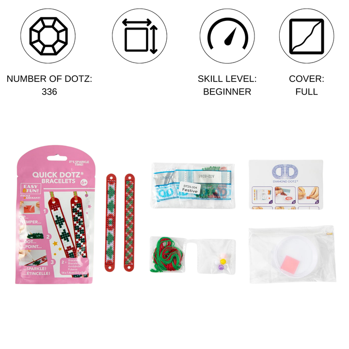 Diamond Dotz Festive Bracelets Kit - 0.6" x 5.5"