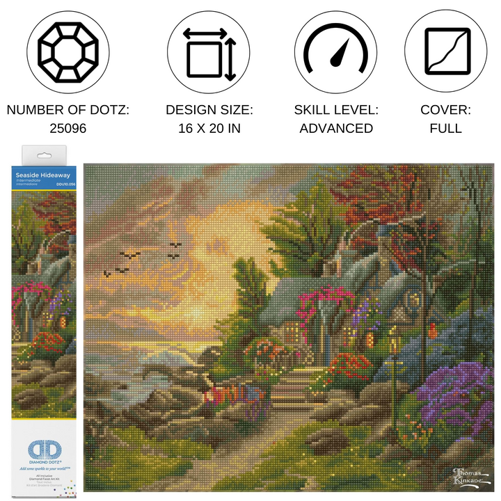 Diamond Dotz Thomas Kinkade Seaside Hideaway - 16 x 20 in
