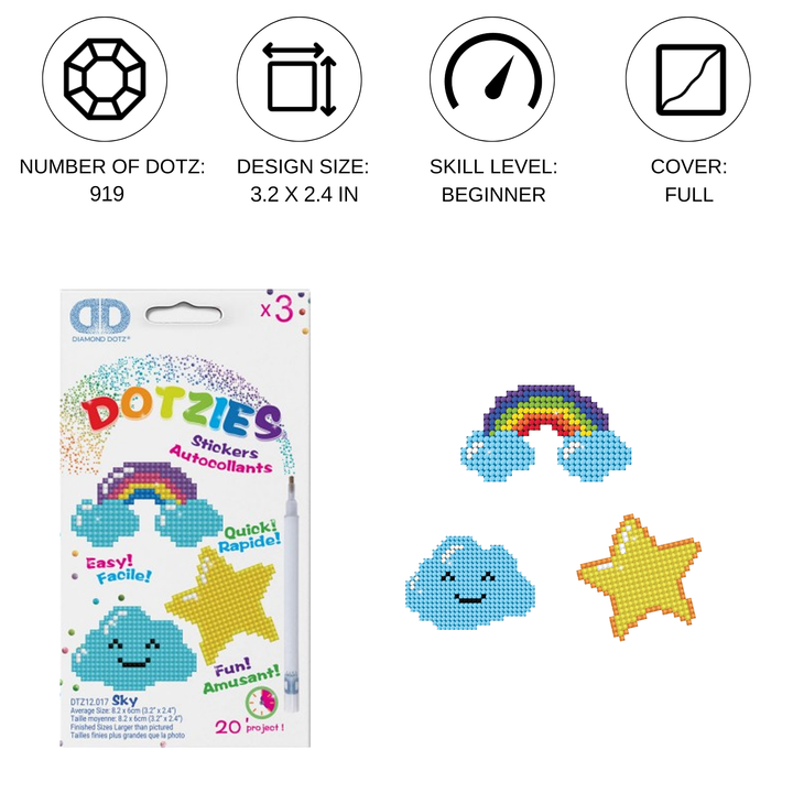 Diamond Dotz Sky - DOTZIES Stickers Kit