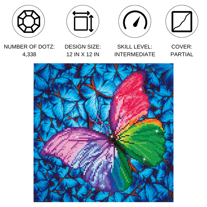 Diamond Dotz Flutter By Pink - 12 x 12 in