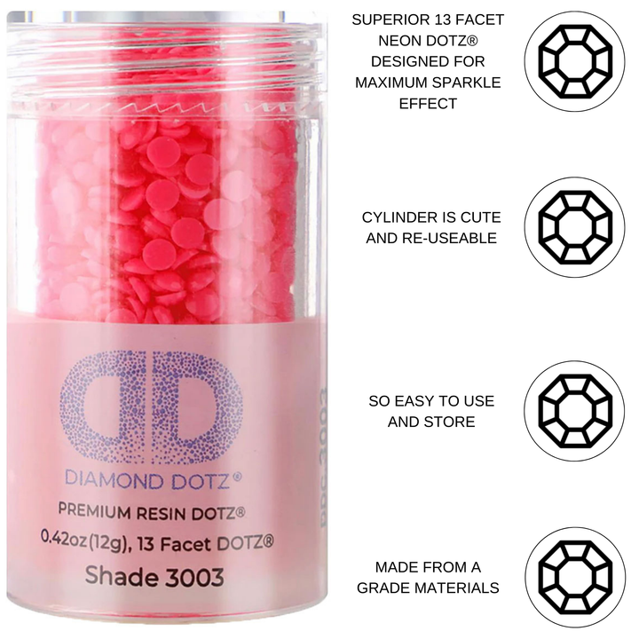 Diamond Dotz 2.8MM 12G DOTZ Cylinder - NEON Pink