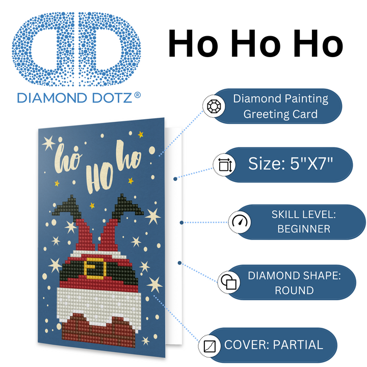 Diamond Dotz Ho Ho Ho - Diamond Painting Greeting Card
