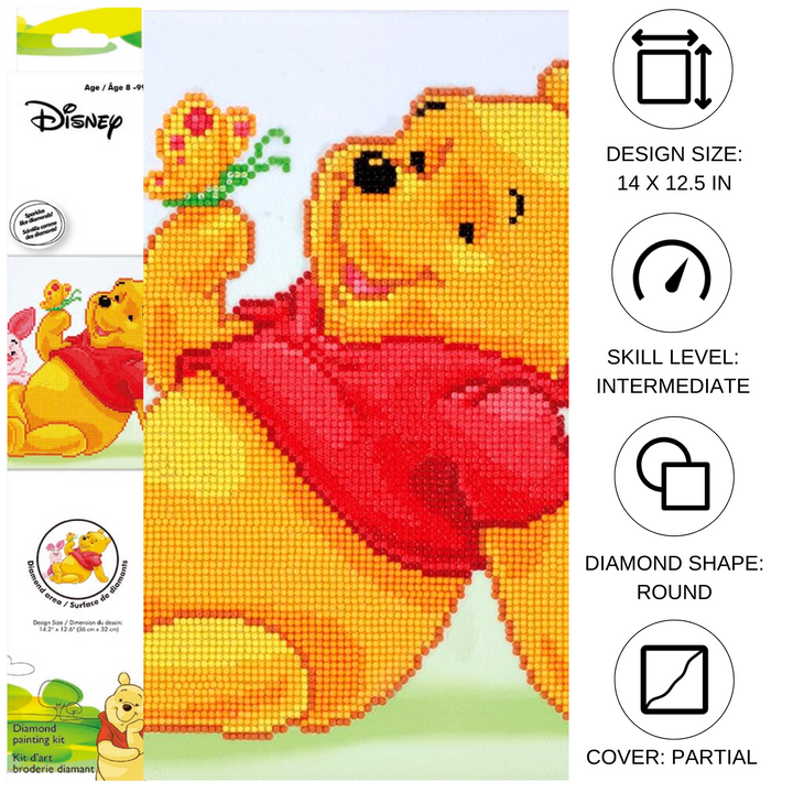 Diamond Dotz Pooh with Piglet - 14 x 12.5 in