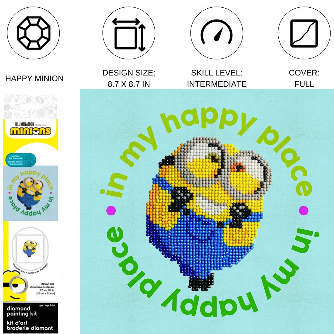Diamond Dotz Happy Minion - 8.7 x 8.7 in