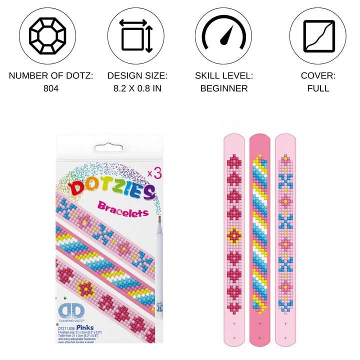 Diamond Dotz Pinks Bracelets Kit