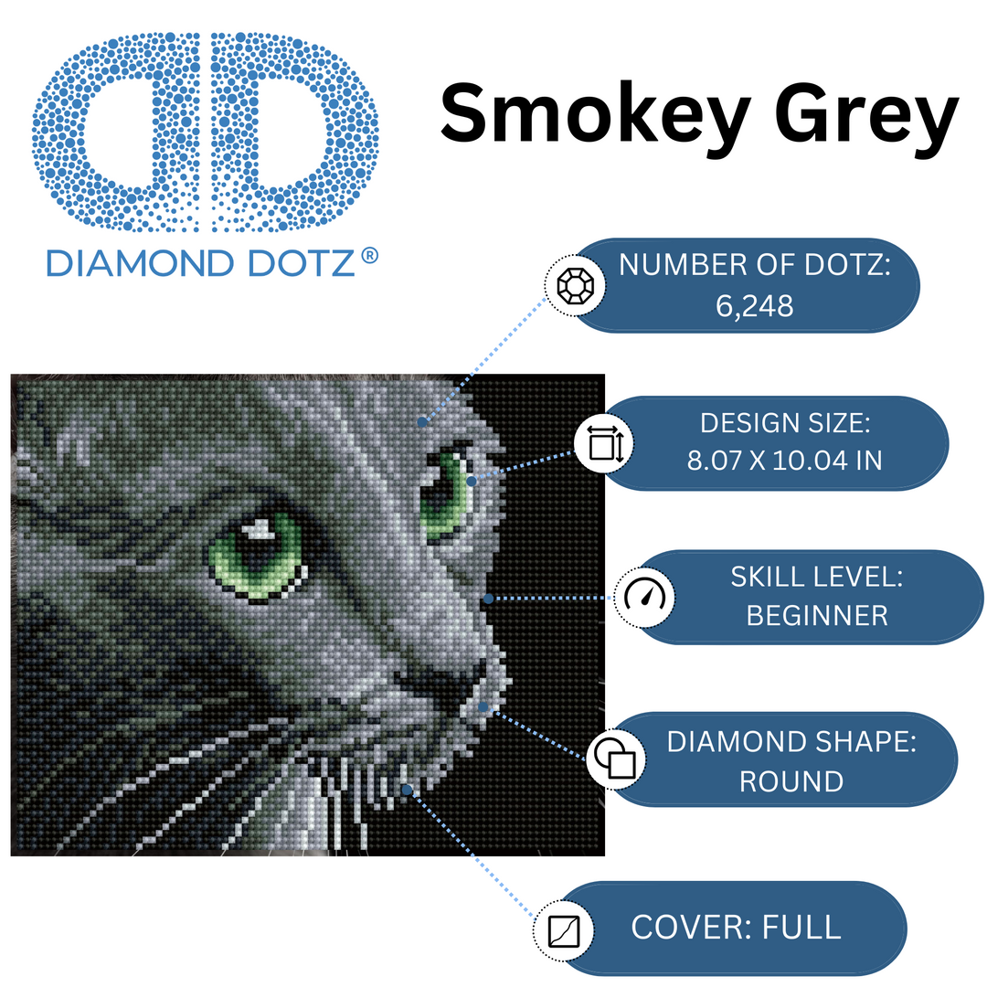 Diamond Dotz Smokey Grey - 8.07 x 10.04 in