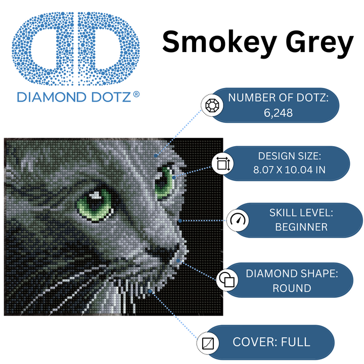 Diamond Dotz Smokey Grey - 8.07 x 10.04 in