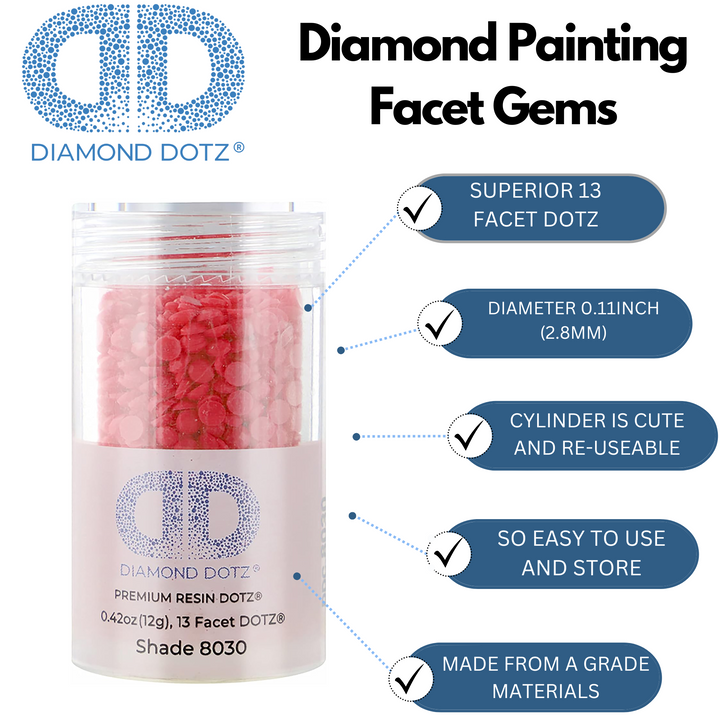 Diamond Dotz 2.8MM 12G DOTZ Cylinder - Bright Pink