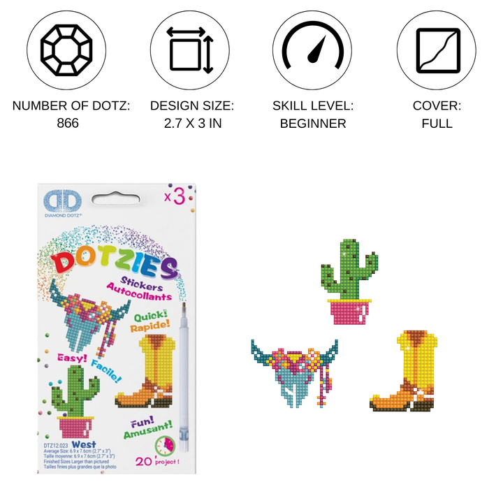 Diamond Dotz West - DOTZIES Stickers Kit