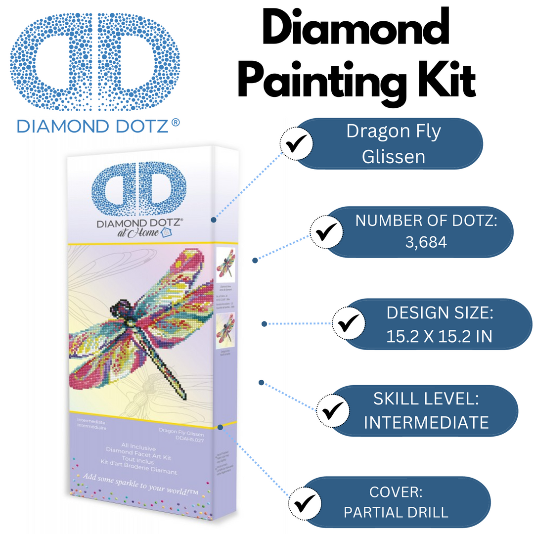 Diamond Dotz Dragon Fly Glissen - 15.2 x 15.2 in